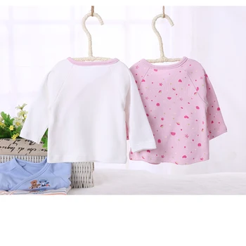 Detské oblečenie novorodenca oblečenie, dlhé rukávy t-shirt baby boy šaty dievča oblečenie, deti t-shirt predné otváracie detské tričko oblečenie