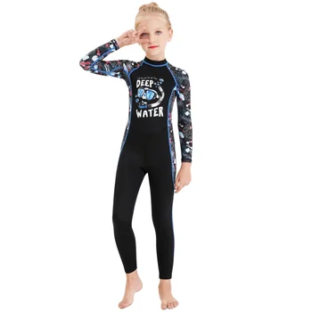 Detský Potápačský Oblek Neoprenes neoprénový Oblek Pre Deti, aby Jeden kus Teplé Dlhé Rukávy UV Ochrany Plavky