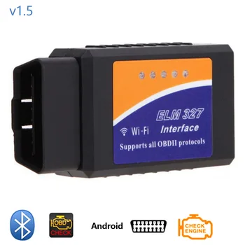 Dewtreetali ELM327 V1.5 Bluetooth OBD2 ELM 327 V 1.5 OBDII Code Reader Diagnostický Nástroj Mini Skener OBD 2 Auto Diagnostický Nástroj