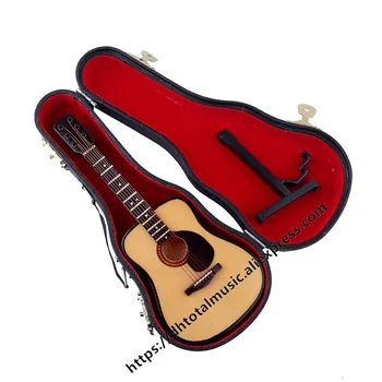 Dh Miniatúrne Akustická Gitara Model Replika Mini Hudobný Nástroj, Ozdoby Na Vianočné Darčeky Domček Pre Bábiky Príslušenstvo