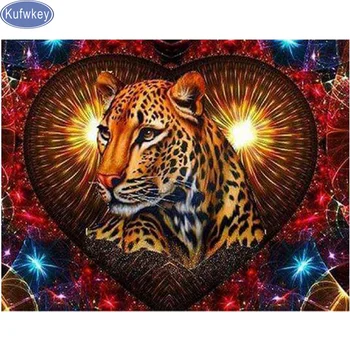 Diamond maľovanie leopard zvierat 5D výšivky Plné Námestie Diamond Cross Stitch súpravy domova Nový rok darček