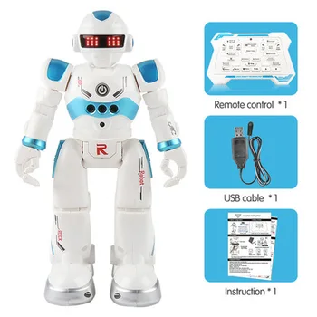 Diaľkové Ovládanie Robot Multi-funkcia Nabíjania cez USB detské Hračky RC Robot Bude Spievať Tanečné Akcie Obrázok Gesto Senzor Robot