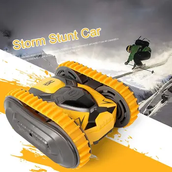 Diaľkové Ovládanie Stunt Car 2.4 G Dva-V-Jednom Sledovať Kolesa Zameniteľné Obojstranné Flip Off-Road Lezenie Auto Kreatívny Darček rc