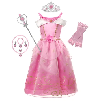 Dievča Princezná Rapunzel Šaty Zdobiť Dieťa Snow White Belle Popoluška Cosplay Kostým na Halloween Party