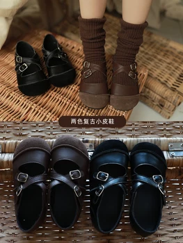 Dievča retro kožené topánky 2020 nové jeseň móda, detská móda, topánky, detské topánky