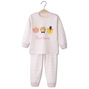 Dievčenské Pyžamo Deti Sleepwear Deti Cartoon Oblečenie Set Detské Pyžamo Dlhý Rukáv Domov Oblečenie pre Chlapcov 1-4 Roky
