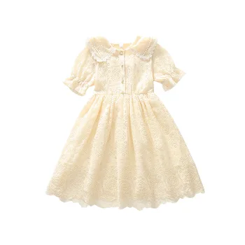 Dievčenské Šaty Letné Šaty 2020 Nové Módne Dievča Čipky Princezná Šaty Biele, Ružové A Zelené Deti Obliekať Deti, Dievčatá Šaty Biele