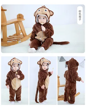 Dieťa Cartoon Romper Novorodenca Oblečenie Chlapec Dievča Pyžamo Zvierat Onesies Jumpsuit Licorne Panda Kostým Zimné Dieťa Remienky