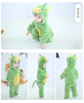 Dieťa Cartoon Romper Novorodenca Oblečenie Chlapec Dievča Pyžamo Zvierat Onesies Jumpsuit Licorne Panda Kostým Zimné Dieťa Remienky