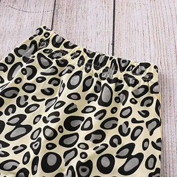 Dieťa Dievča Leopard Oblečenie Batoľa Dlhý Rukáv Topy + Nohavice + hlavový most Oblečenie Dieťa 3ks Sada Oblečenie Novorodenca