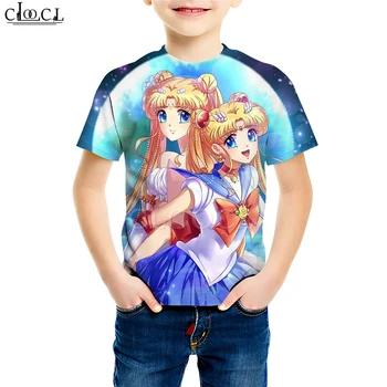 Dieťa Dieťa Dievča Oblečenie Sailor Moon Galaxy T Shirt 3D Tlač Cartoon Dcéra Mikina Dieťa, Chlapca, Batoľa, Krátky Rukáv Pulóver