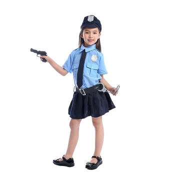 Dieťa Policajt, Policajt, Jednotné Policajt Cosplay Kostým Dievčatá Halloween Purim Strany Týždeň Knihy Karneval Fantasy Maškarný