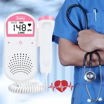 Dieťa Srdcového Tepu Plodu Doppler Heartbeat Detector Prenosný Ultrazvuk Tepovej Frekvencie Pre Tehotné Ženy A Bábätká