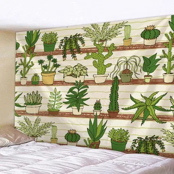 Digitálna Tlač Kaktus Patten Gobelín Obývacej Izby, Spálne Dekorácie Na Stenu Visí Piesočnatej Pláži Piknik Uterák