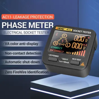 Digitálna Zásuvka Tester Napätia Test US/UK/EU/AU Plug Ground Zero Line Fáze Skontrolujte Rcd NCV test Zásuvky Detektora