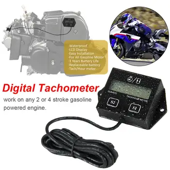 Digitálny Displej Tachometer Motor Tach Hodinu Meter Rozchod Induktívne Displej pre Motocykel, Auto Motor Zdvih Vymeniteľná Batéria