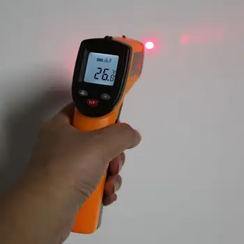Digitálny gm320 Infračervený Teplomer bezkontaktné infračervený teplomer teplota meradla, Priemyselné Pyrometer IČ Bod Zbraň -50~380