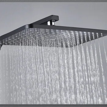 Digitálny Kúpeľňa So Sprchou Nastaviť Na Stenu Mosadz Vaňou Kohútikov Zobrazenie Teploty Kúpeľňa Mixér Ťuknite Na Položku Black Termostatické Sprcha
