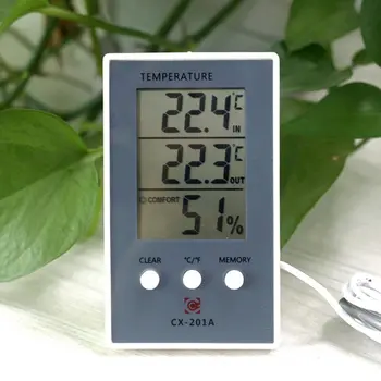 Digitálny Teplomer Vnútorný Vlhkomer Vonkajšia Teplota Vlhkosť Meter Displej Meteo Stanica Monitor Rozchod LCD Displej