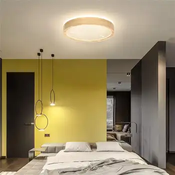 DIGOO Moderné LED Stropné Svetlo Lampy Drevené Osvetľovacie Zariadenie, Povrchová Montáž Obývacia Izba Domova Balkón Diaľkové Ovládanie 40 CM