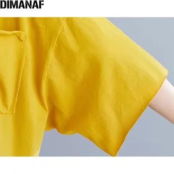DIMANAF Plus Veľkosť Ženy Pevné Bavlnené Tričká Lady Topy Tee Veľká Veľkosť Batwing Lete Žena Voľné Bežné Základné Tunika 2019 Oblečenie