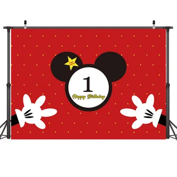 Disney Deti, Narodeniny, Party Dekorácie Mickey Minnie Tému Pozadia Handričkou Fotografie Fotografovanie Dieťa Narodeniny, Dekorácie, Darčeky