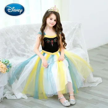 Disney Deti Šaty, Oblečenie Pre Mrazené ANNA Pricess Deti 5-Vrstva Snehu Sukne Dievča Sukne Darček