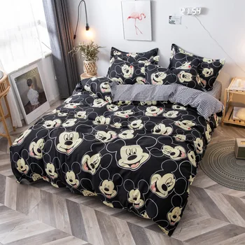 Disney Donald Duck posteľná bielizeň Sady Posteľ List Mickey Minnie Mouse Duver Deka kryt obliečky na Vankúše Mäkký Cumlík kryt Nastaviť Kráľ, Kráľovná