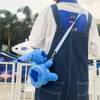 Disney karikatúry Steh taška cez rameno bavlna kabelky Messenger taška Steh plyšové messenger taška kabeliek