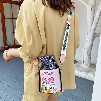 Disney karikatúry vedro vrece graffiti Mickey taška dievča messenger taška Minnie Mouse priateľky, sestry roztomilá víla taška cez rameno