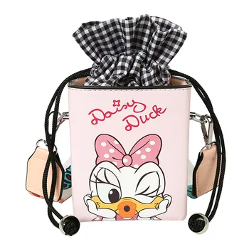 Disney karikatúry vedro vrece graffiti Mickey taška dievča messenger taška Minnie Mouse priateľky, sestry roztomilá víla taška cez rameno