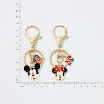 Disney Karikatúry Zlatá Farba Kovu Mickey Mouse Keychain Kľúčenky Taška Nezávislá Kúzlo Airpods Príslušenstvo Deti Hračky