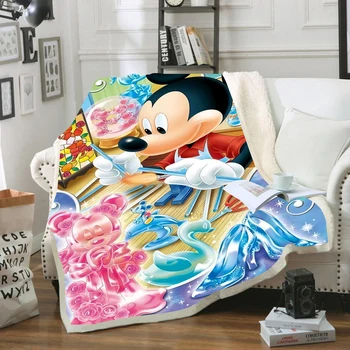 Disney Mickey Deka Minnie Mouse Cartoon Flanelové Deky Fleece Hodí na Posteľ/detská Postieľka/Gauči, Baby, Dievčatá, Chlapcov Deti Darčeky