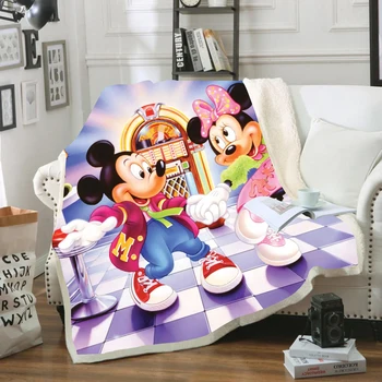 Disney Mickey Deka Minnie Mouse Cartoon Flanelové Deky Fleece Hodí na Posteľ/detská Postieľka/Gauči, Baby, Dievčatá, Chlapcov Deti Darčeky