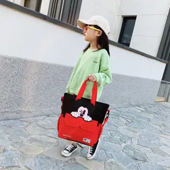 Disney Mickey mouse lady Nylon messenger taška cez rameno cartoon módne minnie kabelky ženy messenger taška na nakupovanie