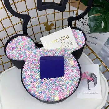 Disney Mickey Mouse Svadobné Party Výročie 34x29cm Cartoon Candy Box Darček Dať Priatelia Narodeniny Darček Obľúbený U Detí