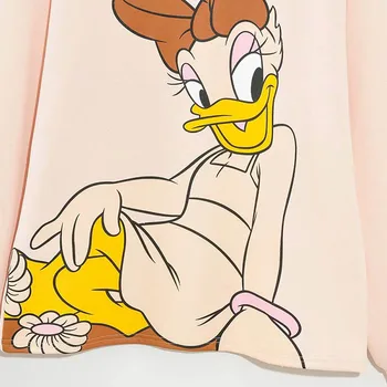 Disney Mikiny Módne Daisy Kačica Karikatúra Tlače O-Krku Pulóver Bežné Dlhý Rukáv Ženy Mikina Voľné Topy Žena Femmes