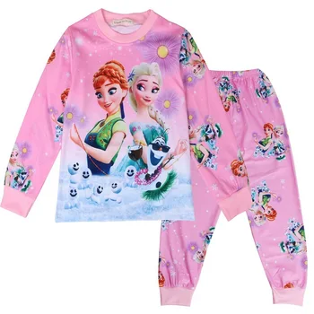 Disney Mrazené Deti Sleepwear Dievčenské Pyžamo, Baby, Deti, Oblečenie Set sa Deti Pyžamá Dievčatá Elsa Anna Princezná Pyžamo vyhovovali Darček