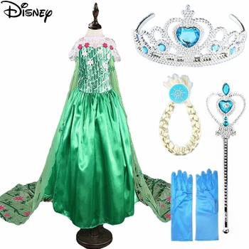 Disney Mrazené Dievčatá Princezná Letné Šaty Deti Belle Cosplay Kostým Oblečenie Detí Rapunzel Šípková Ruženka, Popoluška