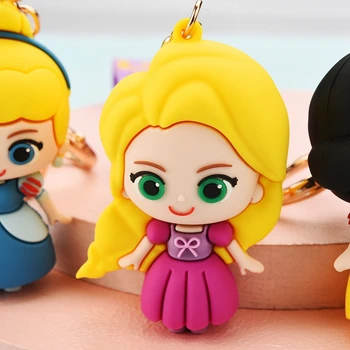 Disney Mrazené Obrázok Keychain Krúžok PVC Komiksu, Anime Princezná Mini Akcia Obrázok Modelu Darček najpredávanejšie Dievča Deti Deti Hračky