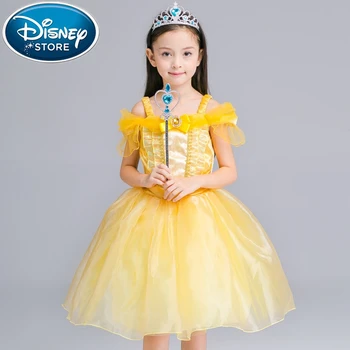 Disney Mrazené šaty Cosplay Kostým Vlastné Deti Princezná Sequined Bavlna, Baby, Dievčatá Vestidos Deti vianočné moana elsa šaty