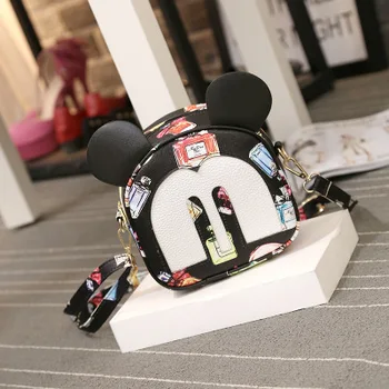 Disney Nové Kreslené Minnie Mickey Mouse Mini Taška Škôlka Škola Taška Dievča Cestovné Brašna Móda Malá Škola Taška