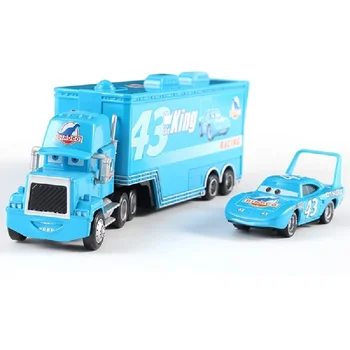 Disney Pixar Auto 3 Auto Kráľovstvo Strýko Mack Lightning McQueen Kráľ Francesco Kuriatko Hicks Hudson Truck Auto Set 1:55 Lejacích Mod