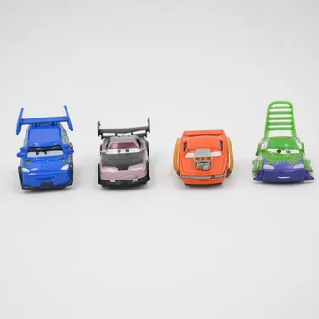 Disney Pixar Cars 4pcs Lightning Mcqueen Wingo Boost Sopel Rod DJ S Plameňmi Diecast Kovové Zliatiny Model Autá, Hračky Pre Deti,
