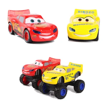Disney Pixar Cars Blesk Mcqueen Monster Vytiahnuť Späť Blikajúce Cruz Ramirez Diecast Model Auta Hračky Narodeniny Darček Pre Detské