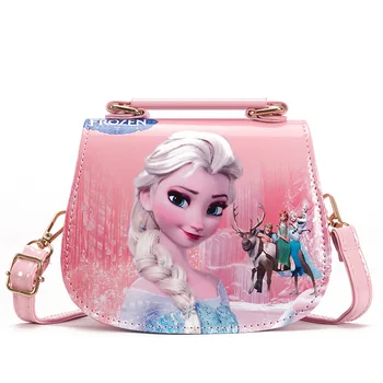 Disney princezná deti pu messenger taška Kabelky dievča Mrazené Elsa taška cez rameno Sofia kabelka dieťa fashion shopping bag darček