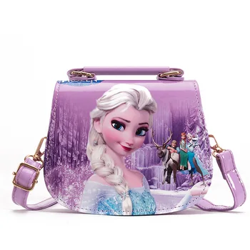 Disney princezná deti pu messenger taška Kabelky dievča Mrazené Elsa taška cez rameno Sofia kabelka dieťa fashion shopping bag darček