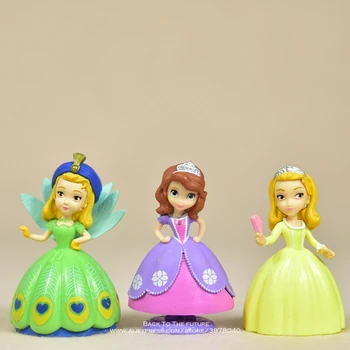 Disney Sofia Prvý Princezná 6-9 cm Q verzia Akcie Obrázok Anime Mini bábika Kolekcie Figúrka Toy model pre deti darček