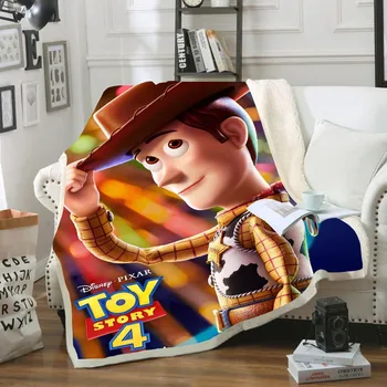 Disney Toy Story Sherif Woody Buzz Lightyear Dieťa Plyšové Deka Hodiť rozkladacia Pohovka Kryt Twin Lôžka pre Chlapcov Deti Darčeky
