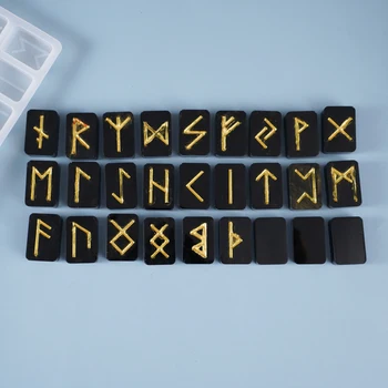 DIY Crystal Epoxidové Formy Rune List Tvorivé Osobnosti Veštenie Energie Symbol Silikónové Formy